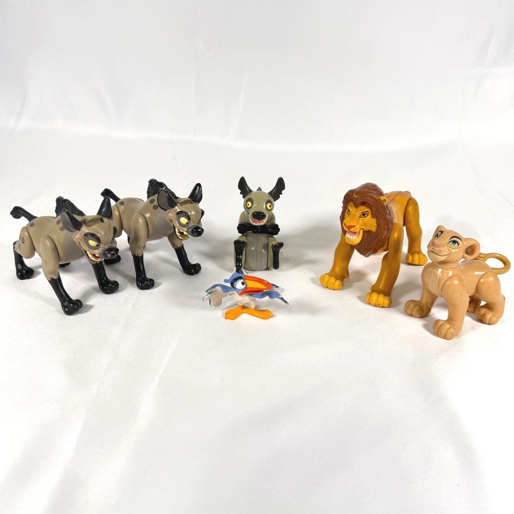 Mattel Lion King Action Figure Lot Kids Multicolor Mufasa Nala Hyenas Zazu